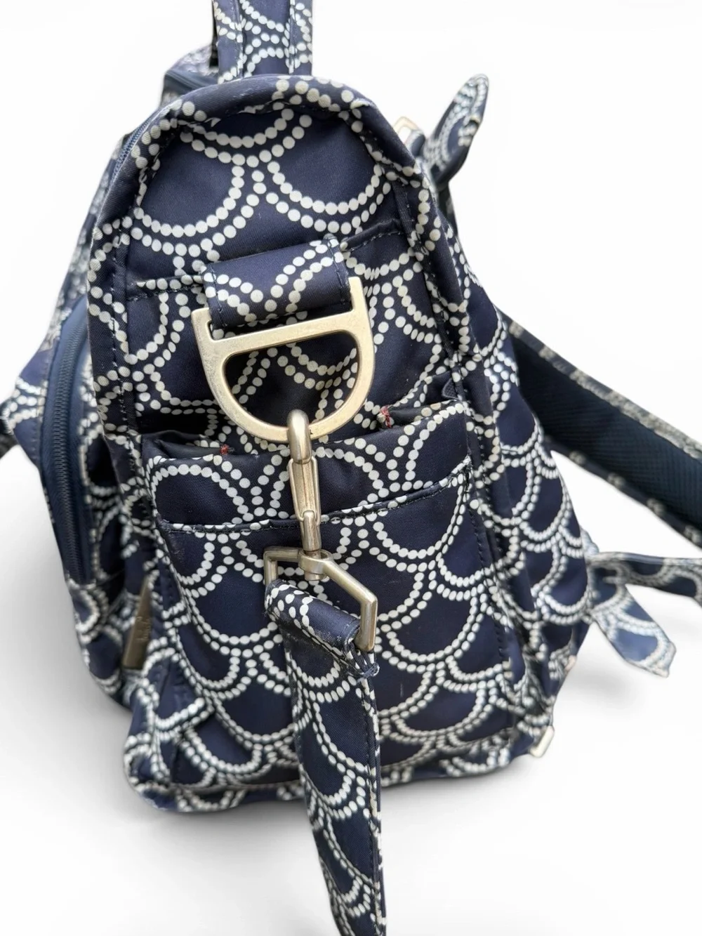 Jujube BFF Diaper Bag Backpack Navy‎ Dot Print Changing Pad